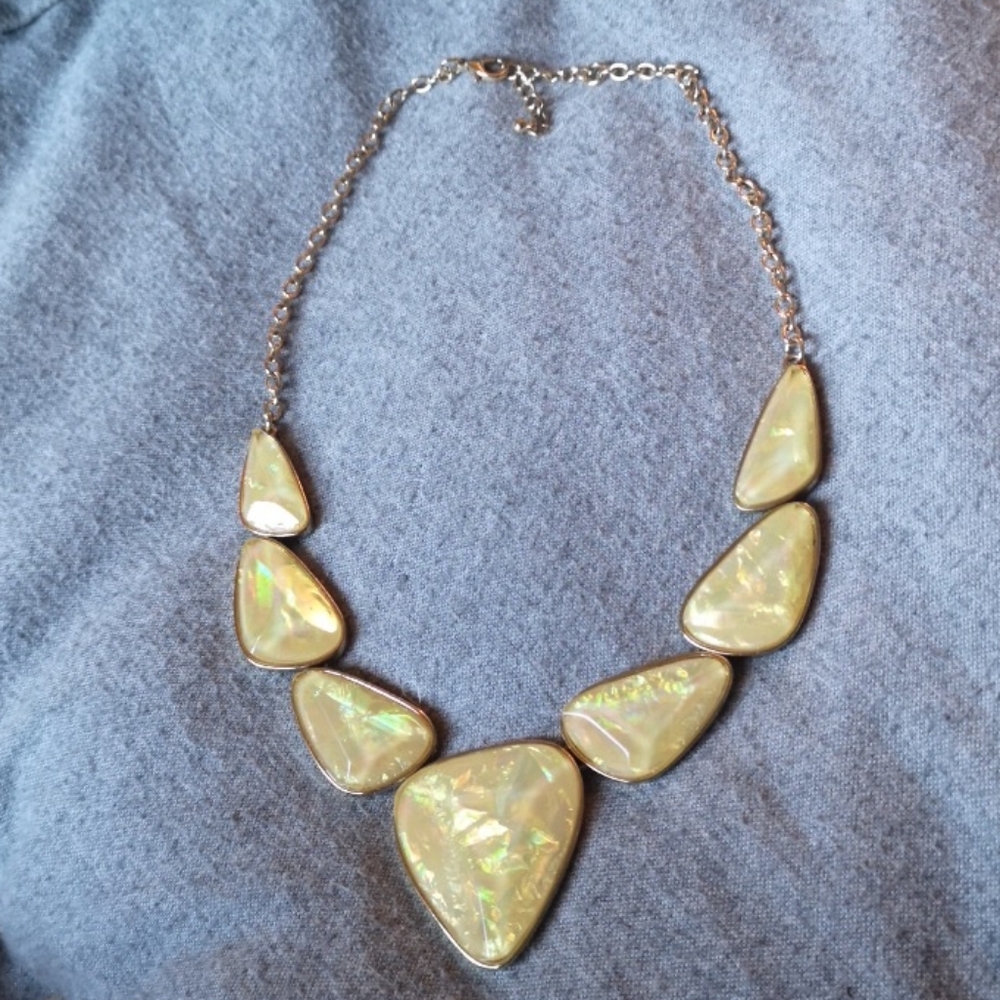 Iridescent statement necklace